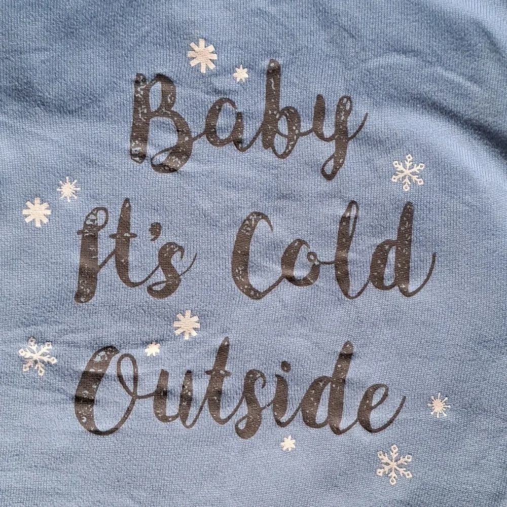 Cuddle Duds Blue/Gray Snowflake Pajamas - Picture 5 of 6